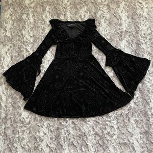 Killstar Celestite Long Sleeve Burnout Dress